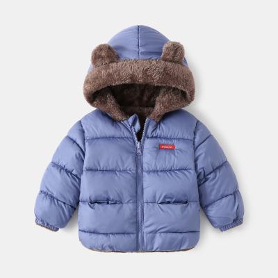 China Anti-Wrinkle Outwear Hooded Oversized Warm Plush Kids Winter Clothing Quilted Thickened Puffy Jacket Boys Girls Down Coat for sale