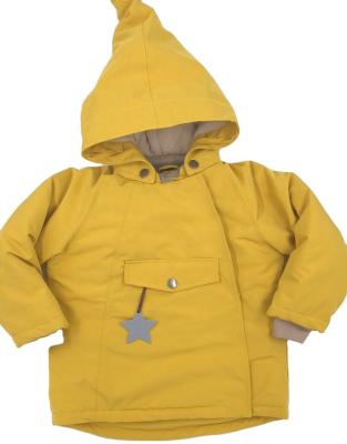 China New 2021 Fancy Wholesale Winter Clothing Boy Outerwear Child Viable Warm Coats With Star Fur Hood for sale