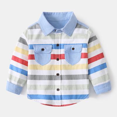 China Autumn Children Baby High Quality Anti-Shrink Chic T-shirt Cotton Soft Promotional Kids Little Ones Use Boys Girls Shirts for sale