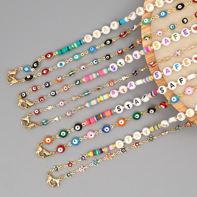 China Fasion Alphabet Letter Eye Glass Beads Multifunctional Hot Selling Multifunctional Chain Rack for sale