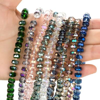 China Rondelle Crystal Beads 8mm Wheel Beads Accessories Crystal Beads Wholesale For DIY Jewelry Making Loose for sale