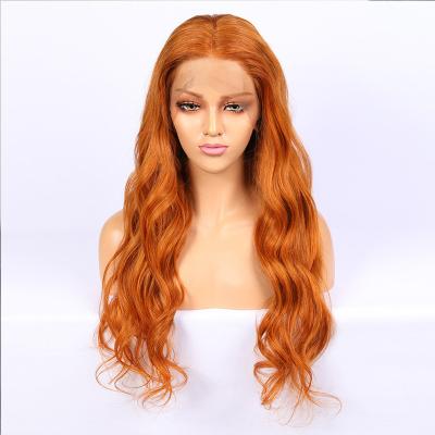 China Body Wave IFINER Orange Remy Hair Swiss Transparent Lace Wig Brazilian Human Hair Lace Front 14 Inch Wigs for sale