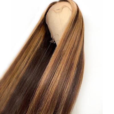 China iFINER Straight Accent Brazilian Remy Hair Bleached Knots 13x6 Color Wigs Lace Front Hair With 8-28 Inches for sale