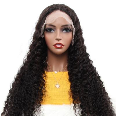 China iFINER Curly Lace Front Wigs Sample Brazilian Virgin Hair Free Deep Wave Curly 8inch - 26inch Hair Wigs Natural Hairline for sale