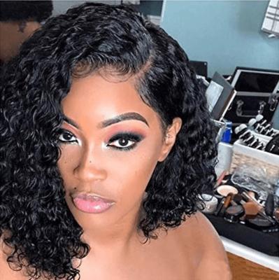 China Factory Colored Natural Black Lace Straight Front Straight Bob Wig, Short Hair Bob Wig For Black Women Blonde for sale