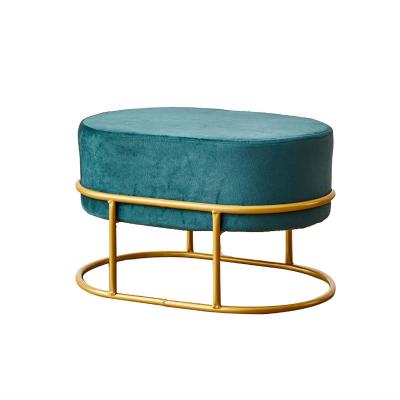 China Modern Simple And Elegant Scandinavian Furniture Living Room Stool Velvet Stool Modern Cheap Round Storage Adjustable (Height) for sale