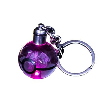 China 2021 China wholesale 30mm k9 crystal ball pokemon key chain for kids small christmas gift for sale