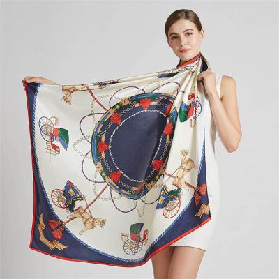 China Printing New Chinese Silk Scarf Famous Designer Brands Great Quality Silk Stones Silk Scarf for sale