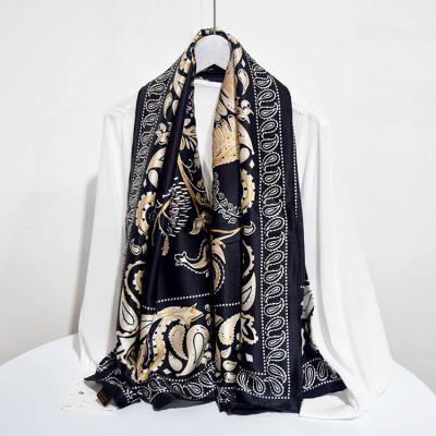 China Printing Digital Printing Custom Silk Scarf Women Elegant Silk Scarves Adjust Plain Silk Scarf for sale