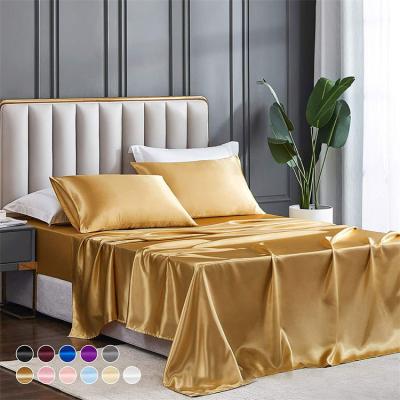 China High Quality Satin Bedding Set Luxury Folded Bedding Set Home Textile Bedding Set for sale