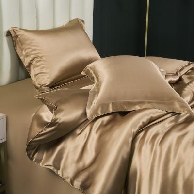 China European Luxury Satin Silk Bedding Style Mulberry Duvet Cover Folded Pure Silk Set, Silk Sheets, Oeko-Tex Qualified Silk Bedding Set for sale