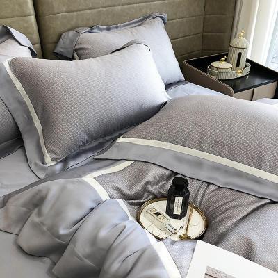 China Wholesale High Quality Luxury Tencel Folded Bedding Set Modern 4pcs Printed Duvet Cover Bedding Set for sale