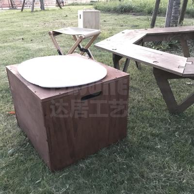 China DBJUNE Design Multi-Function Multi-Function Wooden BBQ Picnic Storage Crate BBQ Event Tables Folding Wooden Camping Box for sale