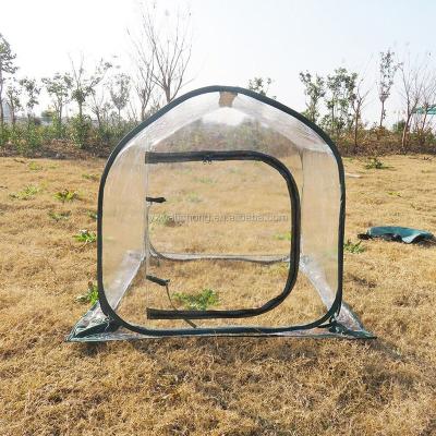 China Outdoor Easily Assembled Transparent PVC Grow Tent Plants Mini Portable Greenhouse for sale