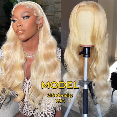 China Body Wave Body Wave Lace Front Wigs 100% Virgin Hair Wig 613 Lace Front Wigs 8 Inch Blonde 613 Density 210% Virgin Hair for sale