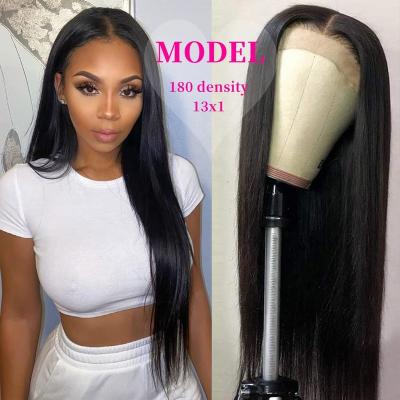 China Straight 180 Density Hd Lace Up Cuticle Aligned Virgin Wig Lace Front Human Hair Wigs For Brazilian Natural Color Women Hair Wigs for sale