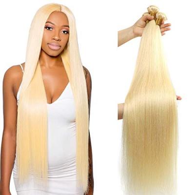 China Straight Honey Blonde Human Hair Bundles Bone Straight 613 Brazilian Virgin Hair Bundles Extensions Cuticle Aligned Virgine Hair for sale