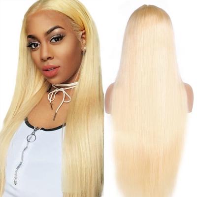 China Straight Color 613 Lace Front Wig Human With Natural Baby Hair Wigs Hd Lace Up Raw Straight Blonde Virgin Hair Wigs 30 Inches Long for sale