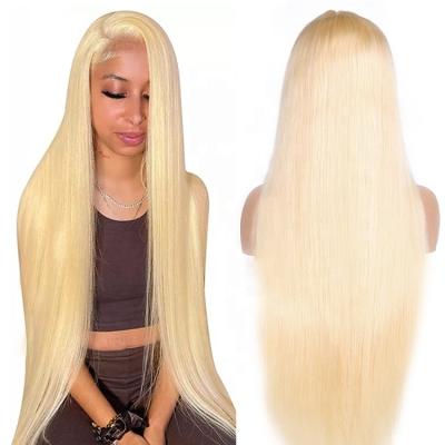 China 613 HD Lace Front Full Lace Wig Wholesale Long Straight Blonde Hair 13x4 20 Inch Straight Blonde Lace Frontal Wigs 150% Density for sale