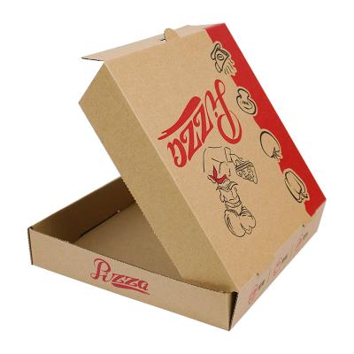 China Disposable wholesale custom printed with logo design eco brown paper bulk disposable round cheap on sale 10 inch slice pizza boxes for sale