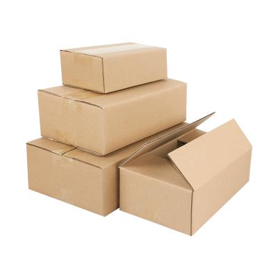 China Factory Customized Logo Shipping Moving Packaging Square Cardboard Box Disposable Kraft Paper Printing Large Corrugated Box for sale