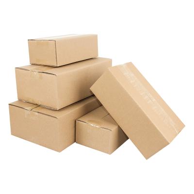 China Disposable Brown Kraft Cardboard Box Corrugated Packaging Kraft Lowest Price Corrugated Box With Print for sale