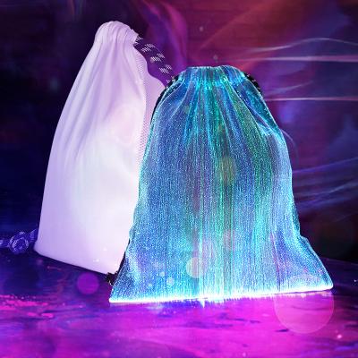 China New Arrival LED Fiber Cloth Optic Luminous Bag, Led Luminous Bag Backpack for Party, Christmas, Birthday, Festival, Cosplay for sale