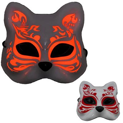 China Newest Intense Glowing LED Mask CE Rohs Luminosity Halloween Light Up Mask Neon Concert Party Cosplay Scary Fox Mask for sale