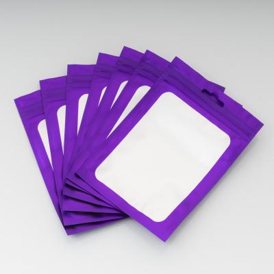 China Small Color 100pcs Tea Foil Bag Food Sealing Bag Food Sealing Bag Moisture Proof Purple Self Seal Bag Delicate Snack Subbag for sale