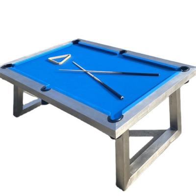 China Best 9ft 8ft 7ft Popular Custom Modern Waterproof Outdoor Snooker Billiard Pool Table Stainless Steel Custom Waterproof Outdoor Snooker Table For Sale for sale