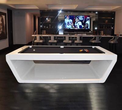 China Real leather pocket 2021 economic newcomers custom design American style utomatically automatic return pool table for sale