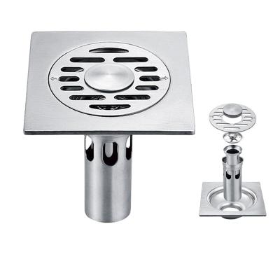 China SUS 304 Stainless Steel Floor Drain Modern Shower Drain Thick Ordinary Kitchen Toilet Bathroom Balcony Balcony Dedicated To Prevent Odor for sale