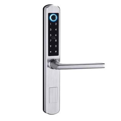 China Contemporary Smart Digital Handle Lock Password Code Fingerprint Door Lock TTlock App Remote Control With 22*240mm 6085 Mortise for sale