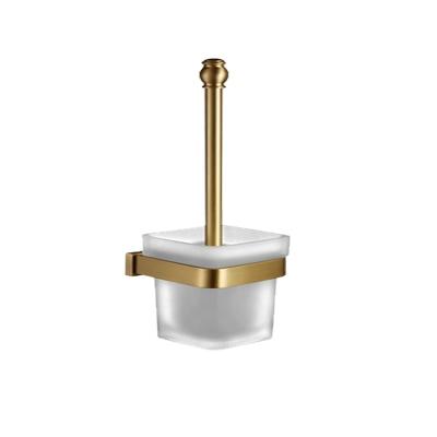 China Modern Wall Mounted Bathroom Toilet Bowl Gold Toilet Cleaning Brush Holder for sale