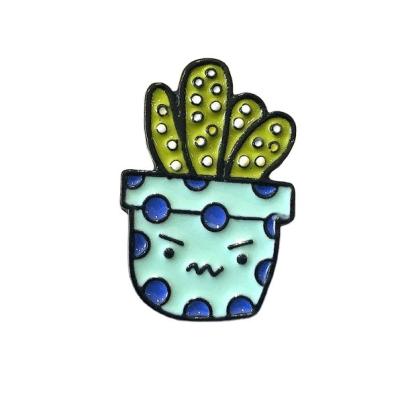 China China Certified Factory Custom Metal Badge Cactus Pin Soft Enamel Lapel Pins With Backing Card for sale