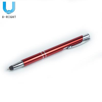 China Promotional Red Aluminum Mobile Phone Stylus Pen For Advertising for sale