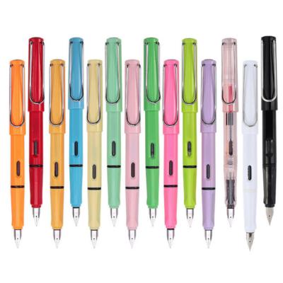 China Student Classic Plastic Customized Logo Printing Fountain Pen for Men and Women Office Supplies for sale