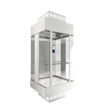 中国 Asia fuji factory Square Sightseeing Panoramic outdoor Elevator price with Glass Lift Cabin 販売のため