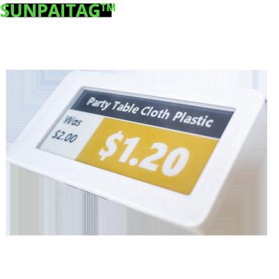 China Anti Moisture Water Proof High Definition SUNPAITAG RFID Supermarket Yellow Electronic Smart Price Tag 2.9 Inch Digital EEL Shelf Label for sale