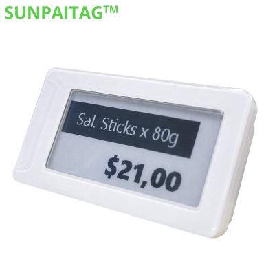 China Custom Barcode High Definition Display Sunpai Smart Label For Pharmacy , Dot Matrix epaper Technology E-Paper Labels For Retail for sale