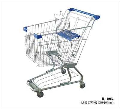 China safeway folding grocery store used shopping carts for sale 755*465*920MM with 80L for sale