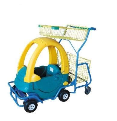 China Colorful Funny Safe Plastic Mini Supermarket Kids Folding Shopping Trolley Nz for sale