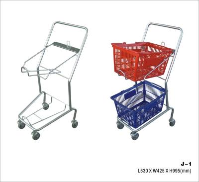 China Cheap French Folding Shopping Basket Trolley For Store for sale