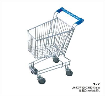 China Small folding metal kids tesco toy shopping trolley in 20L for sale