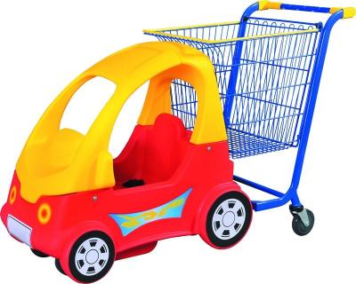 China Argos Colorful Safe Funny Plastic Kids Folding Supermarket Shopping Trolley for sale