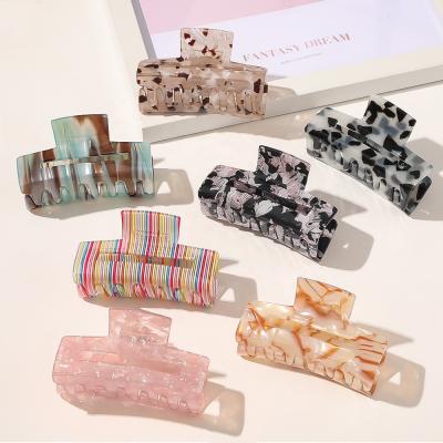 China Korean Fashion Amazon Fashion Hair Accessories Girls Hair Clips Plus Size Single Acetate Resin Hair Claw Clips For Women for sale