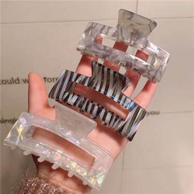 China Amazon Hot Selling Retro Acetate Style Acetate Hair Claw Clip Women Hair Soft Elegant Barber Accessories Big for sale