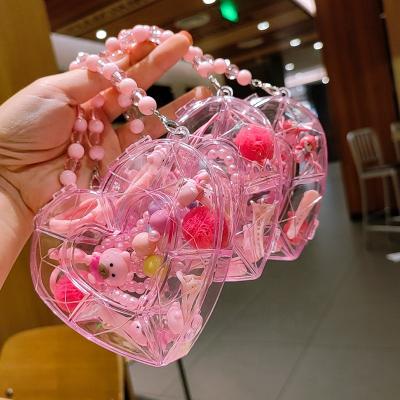 China Lovely Cute Baby Hair Clips Kids Cartoon Hairpin Plastic Jewelry Set Girls Hair Accessories Heart Birthday Gift Kids Hair Clips for sale