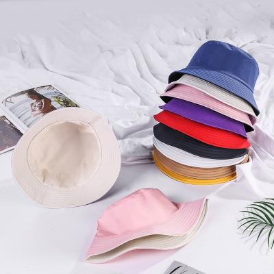 China Double Side Reversible Wide Casual Striped Hat Unisex Solid Fisherman Women Sun Visor Bucket Hats Summer Mens Vacation Striped Foldable for sale