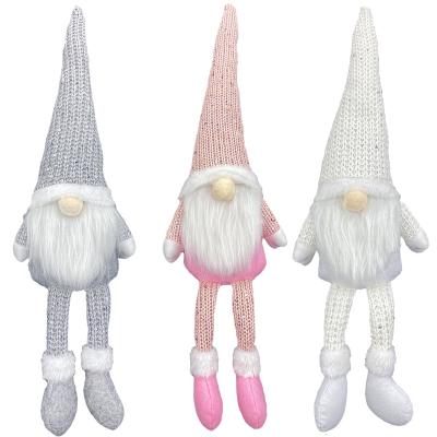 China No Face Christmas Decorations Old Man Doll Woven Fabric Doll Decorations Nordic Happy New Year Window Ornaments Crafts for sale